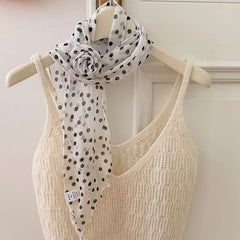 Polka Dot Narrow Scarf
