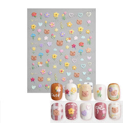 Embossed Nail Stickers C