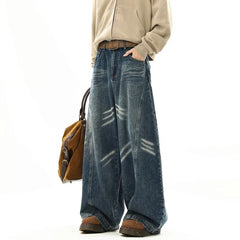 Mid Rise Washed Wide Leg Jeans