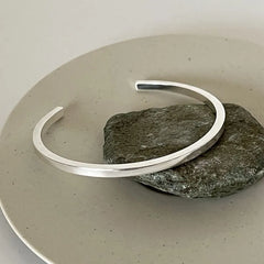 Plain S925 Sterling Silver Open Bangle / Bracelet