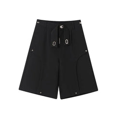 High Waist Plain Wide Leg Dress Shorts