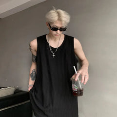 Round Neck Plain Ribbed Tank Top