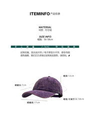 Corduroy Plain Cap
