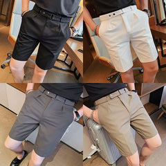 Mid Rise Slim Fit Dress Shorts