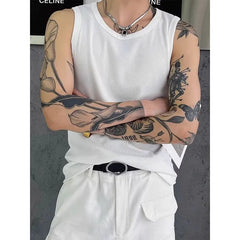 Round Neck Plain Ribbed Tank Top