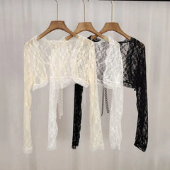Plain Ruffle Lace Bolero