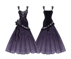 Sleeveless Lace Maxi A-Line Dress / High Rise Maxi A-Line Skirt / Set