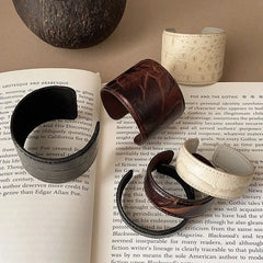Faux Leather Cuff Bracelet