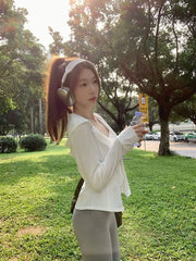 Anti-UV Sunscreen Sun Protection Hooded Zip-Up Plain Slim Fit Jacket