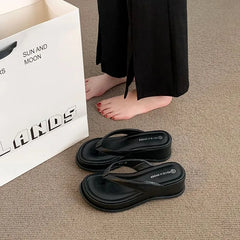 Plain Platform Flip-flops