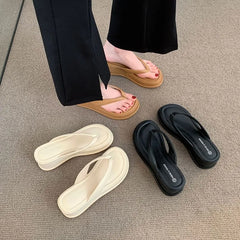 Plain Platform Flip-flops