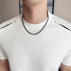 Short Sleeve Crew Neck Studded Panel T-Shirt