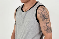 Crewneck Contrast Trim Tank Top