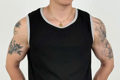 Crewneck Contrast Trim Tank Top