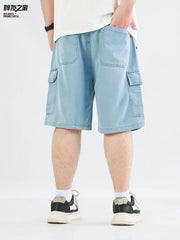 Mid Rise Plain Cargo Shorts