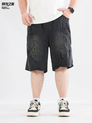 Mid Rise Washed Denim Shorts