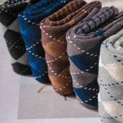 Set of 5 Pairs: Argyle Striped Socks