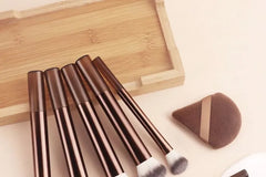 Set of 11: Makeup Brush + Makeup Blender Beauty Sponge + Triangle Powder Puff