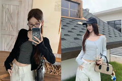 Camisole Top / Round Neck Cardigan