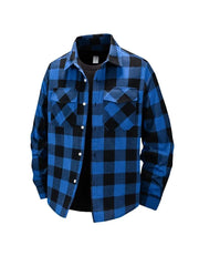 Long-Sleeve Plaid Button-Up Shirt