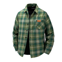 Long-Sleeve Plaid Button-Up Shirt