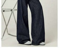 High Rise Unwashed Wide Leg Jeans
