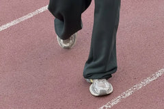 Low Waist Plain Straight-Fit Wide-Leg Sweatpants