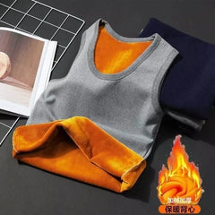 U-Neck Fleece Lined Plain Tank Top