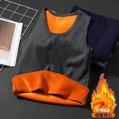 U-Neck Fleece Lined Plain Tank Top