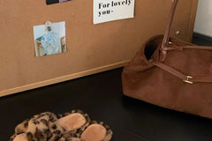 Leopard Patterned Fluffy Home Slippers