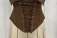Plain Lace-Up Crop Corset Tube Top