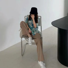 High-Waist Wide-Leg Dress Pants