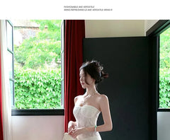 Strapless Lace Asymmetrical Mermaid Dress