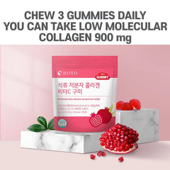 Pomegranate Small Molecule Collagen Vita C Gummy Bundle Set
