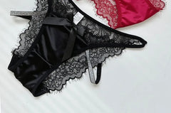 Couple Matching Set: Lace Panel Bikini Panty + Boxer Brief