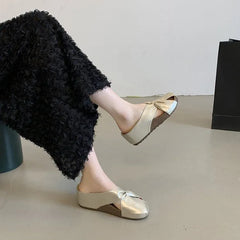 Platform Metallic Slide Sandals