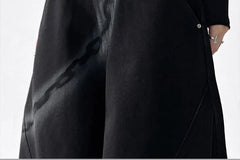 Low Rise  Washed Barrel Leg Baggy Jeans