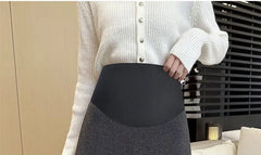 Maternity High Waist Plain Pleated Mini A-Line Skirt