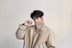 Stand Collar Plain Puffer Jacket