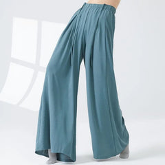 High Waist Plain Wide Leg Dance Pants