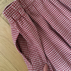 Mid Rise Plaid Maxi A-Line Skirt