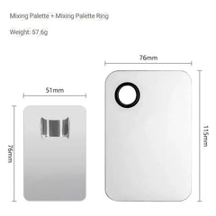 Stainless Steel Makeup Color Mixing Palette / Spatula / Mixing Palette Ring / Set
