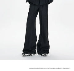 Details Pleated Blazer / Flared Dress Pants
