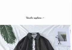 Unisex Pinstripe Long-Sleeve Shirt