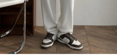 Drawstring-Waist Ribbed Straight-Cut Pants