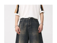 Washed Denim Jorts