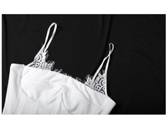 Lace Panel Crop Corset Top
