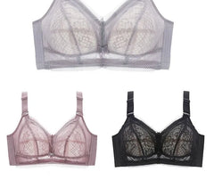 [90B - 105E] Plus Size Wireless Lace Bra