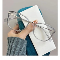 Square Metal Frame Blue Light Blocking Eyeglasses