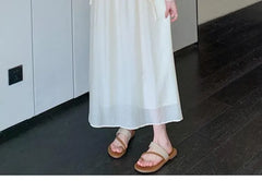 Maternity Plain Crop Cardigan / Spaghetti Strap Maxi A-Line Dress
